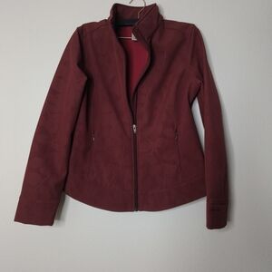 Patagonia Women's Deep Red Demitasse Soft Shell Windproof Jacket Outdoor Hiking